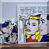 A35. 2 Roy Lichtenstein prints on canvas, 